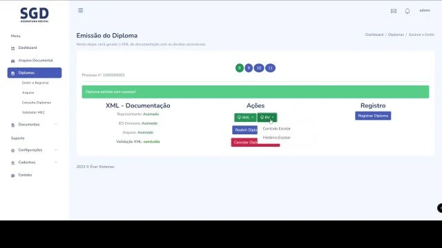 Diploma Digital - Passo 8 - Emissão